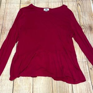 Long sleeve ruffle top